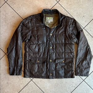 Eddie Bauer Men's Dark Brown Goose Down Quilted Jacket